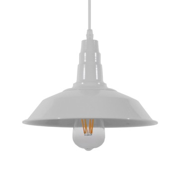 GLOBOSTAR® RAY  Vintage Κρεμαστό Φωτιστικό Οροφής με Ντουί 1 x E27 AC 220-240V IP20 - Λευκό - Μ26 x Π26 x Υ25cm