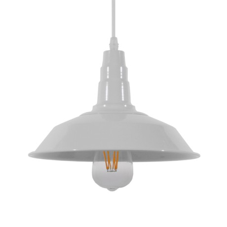 GLOBOSTAR® RAY  Vintage Κρεμαστό Φωτιστικό Οροφής με Ντουί 1 x E27 AC 220-240V IP20 - Λευκό - Μ26 x Π26 x Υ25cm