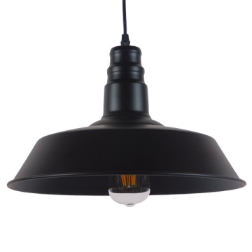 GLOBOSTAR® RAY  Vintage Κρεμαστό Φωτιστικό Οροφής με Ντουί 1 x E27 AC 220-240V IP20 - Μαύρο - Μ36 x Π36 x Υ25cm