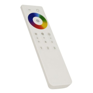 GLOBOSTAR® RGBGROUP  RF 2.4Ghz Ασύρματο Χειριστήριο Αφής 3 Ζωνών για Πολύχρωμο RGB Controller 73414 DC3V 2 x AAA IP20 - RF 2.4G - Μ15 x Π4 x Υ1cm