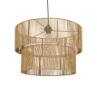 GLOBOSTAR® ROXXI  Boho Κρεμαστό Φωτιστικό Οροφής με Ντουί 1 x E27 AC 220-240V IP20 - Μπεζ - M50 x Π50 x Υ36cm