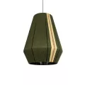 GLOBOSTAR® SALERNO  Boho Κρεμαστό Φωτιστικό Οροφής με Ντουί 1 x E27 AC 220-240V IP20 - Λαδί & Μπεζ - Μ50 x Π50 x Υ60cm