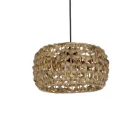 GLOBOSTAR® SAND  Boho Κρεμαστό Φωτιστικό Οροφής με Ντουί 1 x E27 AC 220-240V IP20 - Καφέ - Μ30 x Π30 x Υ18cm