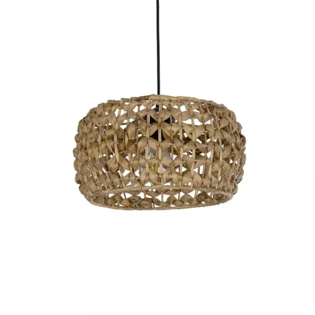 GLOBOSTAR® SAND  Boho Κρεμαστό Φωτιστικό Οροφής με Ντουί 1 x E27 AC 220-240V IP20 - Καφέ - Μ30 x Π30 x Υ18cm