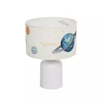 GLOBOSTAR® SATURN  Παιδικό Επιτραπέζιο Φωτιστικό Πορτατίφ με Ντουί 1 x E27 AC 220-240V IP20 - Πολύχρωμο - Μ24 x Π24 x Υ32cm