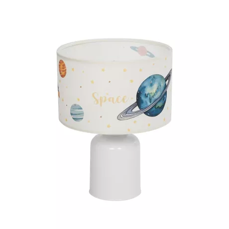 GLOBOSTAR® SATURN  Παιδικό Επιτραπέζιο Φωτιστικό Πορτατίφ με Ντουί 1 x E27 AC 220-240V IP20 - Πολύχρωμο - Μ24 x Π24 x Υ32cm