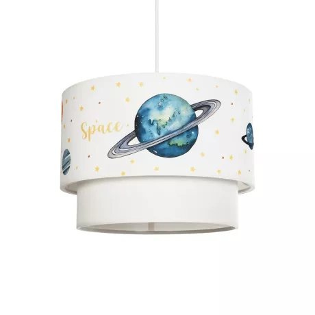 GLOBOSTAR® SATURN  Παιδικό Κρεμαστό Φωτιστικό Οροφής με Ντουί 1 x E27 AC 220-240V IP20 - Πολύχρωμο - Μ30 x Π30 x Υ24cm