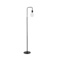 GLOBOSTAR® SNAKE  Μοντέρνο Επιδαπέδιο Φωτιστικό με Ντουί 1 x E27 AC 220-240V IP20 - Μαύρο - Μ40 x Π25 x Υ153cm