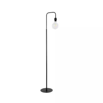 GLOBOSTAR® SNAKE  Μοντέρνο Επιδαπέδιο Φωτιστικό με Ντουί 1 x E27 AC 220-240V IP20 - Μαύρο - Μ40 x Π25 x Υ153cm