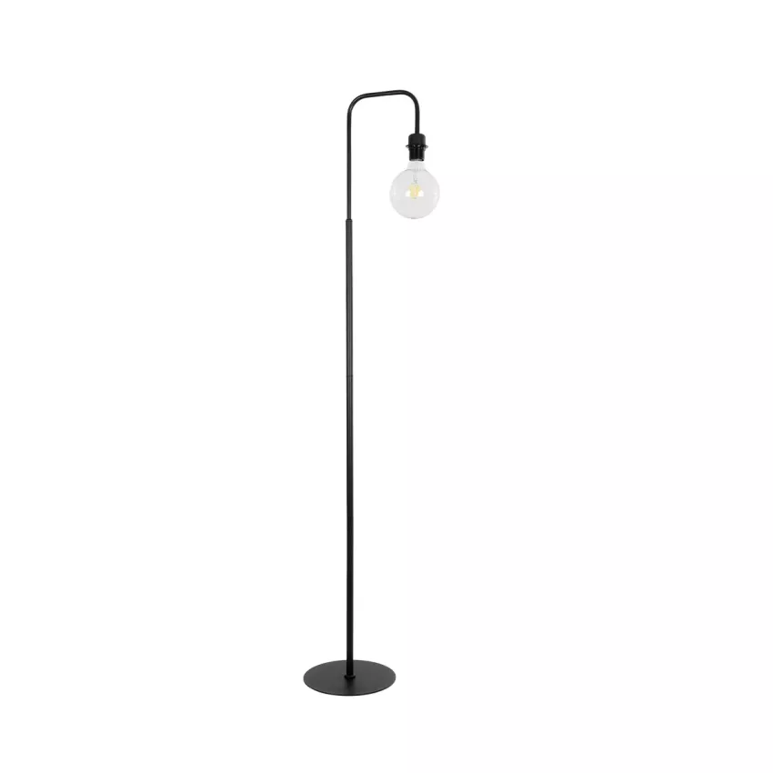 GLOBOSTAR® SNAKE  Μοντέρνο Επιδαπέδιο Φωτιστικό με Ντουί 1 x E27 AC 220-240V IP20 - Μαύρο - Μ40 x Π25 x Υ153cm