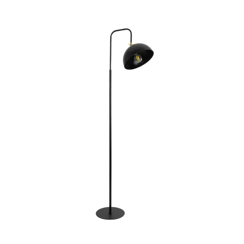 GLOBOSTAR® SNAKE  Μοντέρνο Επιδαπέδιο Φωτιστικό με Ντουί 1 x E27 AC 220-240V IP20 - Μαύρο - Μ52 x Π25 x Υ154cm