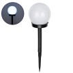 GLOBOSTAR® SOLARGLOBE  Διακοσμητικό Φωτιστικό Κήπου LED 1W 50lm 240° DC 5V με Φωτοβολταϊκό Panel 5V 0.1W & Επαναφορτιζόμενη Μπαταρία Li-ion 3.2V 300mAh Αδιάβροχο IP65 Ψυχρό Λευκό 6000K - Μ10 x Π10 x Υ33cm