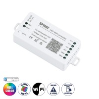 GLOBOSTAR® SP108E  WiFi 2.4G Ψηφιακός Pixel Addressable Controller DC 5-12-24V IP20 - WiFi 2.4G - SPI/TTL Protocol 2048 IC - Μ8.1 x Π4.3 x Υ2.1cm