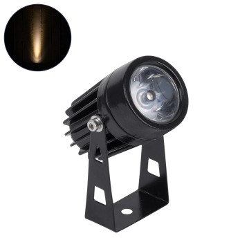 GLOBOSTAR® SPOTTOLA  Αρχιτεκτονικό Σποτ Φωτισμου LED 1W 110lm 10° DC 24V Αδιάβροχο IP65 Θερμό Λευκό 2700K Dimmable - Bridgelux SMD Chip - Γκρι Ανθρακί Ματ - Μ5 x Π5 x Υ9cm