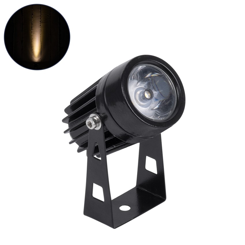 GLOBOSTAR® SPOTTOLA  Αρχιτεκτονικό Σποτ Φωτισμου LED 1W 110lm 10° DC 24V Αδιάβροχο IP65 Θερμό Λευκό 2700K Dimmable - Bridgelux SMD Chip - Γκρι Ανθρακί Ματ - Μ5 x Π5 x Υ9cm