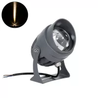 GLOBOSTAR® SPOTXENIA  Αρχιτεκτονικό Σποτ Φωτισμου με Αντιθαμβωτική Γρίλια LED 16W 1760lm 3° DC 24V Αδιάβροχο IP65 Θερμό Λευκό 2700K Dimmable - Bridgelux COB Chip - Γκρι Ανθρακί - Μ9 x Π9 x Υ12cm