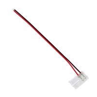 GLOBOSTAR® STRIPCON  Ταχυσύνδεσμος για Μονόχρωμη Ταινία LED 10mm σε 2 Καλώδια IP20 - Λευκό - Μ16 x Π1.5 x Υ0.3cm