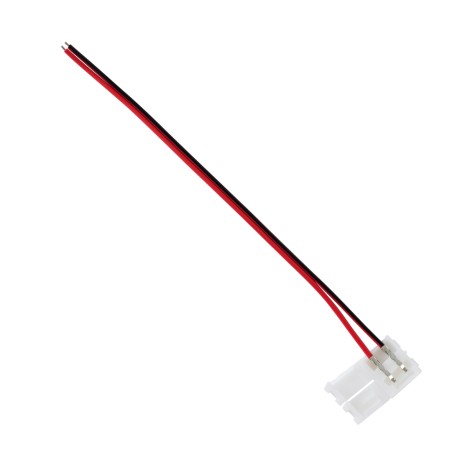 GLOBOSTAR® STRIPCON  Ταχυσύνδεσμος για Μονόχρωμη Ταινία LED 10mm σε 2 Καλώδια IP20 - Λευκό - Μ16 x Π1.5 x Υ0.3cm