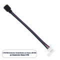 GLOBOSTAR® STRIPCON  Ταχυσύνδεσμος για Ταινία LED RGB 10mm σε 4 Pin Αρσενικό Σύνδεσμο IP20 - Πολύχρωμο - Μ17 x Π1.5 x Υ0.4cm
