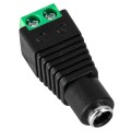 GLOBOSTAR® STRIPDC  Ταχυσύνδεσμος DC Jack 5.5x2.1mm Θηλυκός σε Κλέμα IP20 - Μαύρο - Μ3.7 x Π1.4 x Υ1.2cm