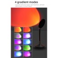GLOBOSTAR® SUNSET  Επιτραπέζιο Φωτιστικό Πορτατίφ Προτζέκτορας Sunset με RF Ασύρματο Χειριστήριο & Λειτουργία μέσω WiFi APP LED 6W 360lm 60° AC 220-240V IP20 Πολύχρωμο RGB Dimmable - Sanan SMD Chip - Μαύρο - Μ10 x Π10 x Υ27cm