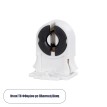 GLOBOSTAR® T8HOLDER  Ντουί για Λάμπες T8 Τύπου Φθορίου IP20 Λευκό - Μ30 x Π1 x Υ2.2cm