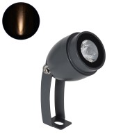 GLOBOSTAR® TREEGAL  Φωτιστικό Σποτ για Φυτά - Δέντρα με Βάση Μπετού & Κορμού LED 3W 315lm 15° DC 24V Αδιάβροχο IP67 Ultra Θερμό Λευκό 2200K Dimmable - Bridgelux SMD Chip - Γκρι Ανθρακί - Μ5 x Π5 x Υ14.7cm