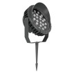 GLOBOSTAR® TREEVINA  Φωτιστικό Σποτ με Αντιθαμβωτική Γρίλια για Φυτά - Δέντρα με Βάση Κήπου / Καρφωτό LED 24W 2040lm 10° DC 24V Αδιάβροχο IP65 Ultra Θερμό Λευκό 2200K Dimmable - Bridgelux SMD Chip - Γκρι Ανθρακί - Μ21.5 x Π18.3 x Υ14cm