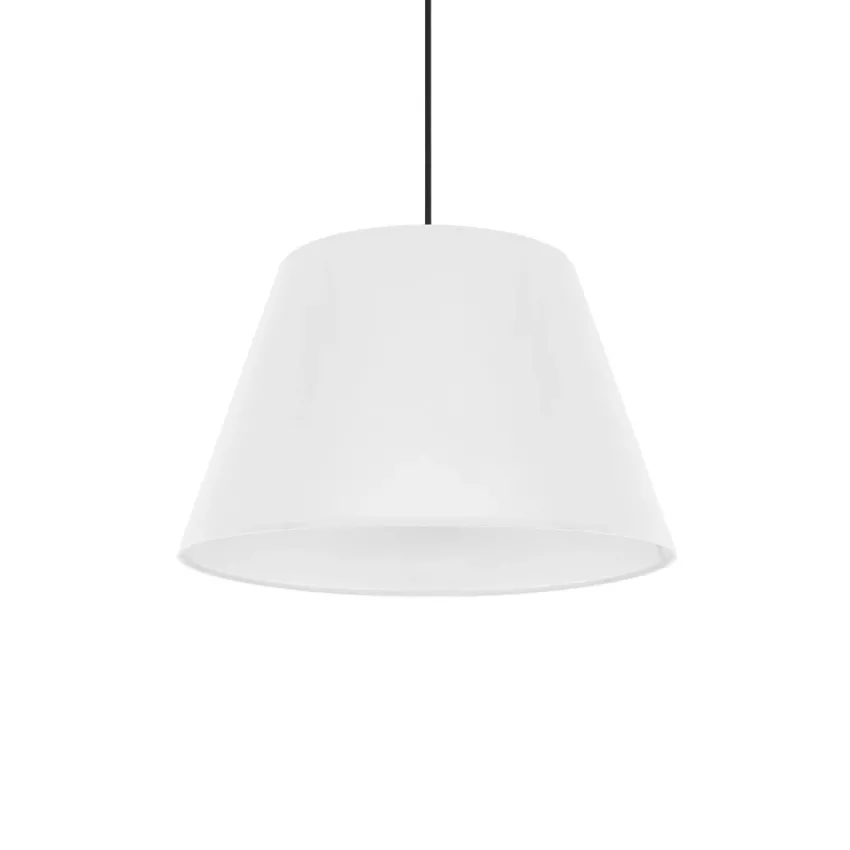 GLOBOSTAR® TRIANGLE  Μοντέρνο Κρεμαστό Φωτιστικό Οροφής με Ντουί 1 x E27 AC 220-240V IP20 - Λευκό - Μ35 x Π35 x Υ24cm