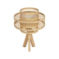 GLOBOSTAR® TULUM  Boho Επιτραπέζιο Φωτιστικό Πορτατίφ με Ντουί 1 x E27 AC 220-240V IP20 - Μπεζ - Μ30 x Π30 x Υ41cm