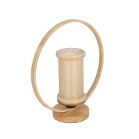 GLOBOSTAR® TULUMKO  Boho Επιτραπέζιο Φωτιστικό Πορτατίφ με Ντουί 1 x E27 AC 220-240V IP20 - Μπεζ - Μ30 x Π12 x Υ32cm