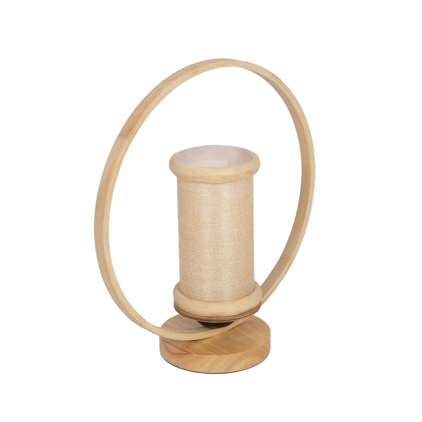 GLOBOSTAR® TULUMKO  Boho Επιτραπέζιο Φωτιστικό Πορτατίφ με Ντουί 1 x E27 AC 220-240V IP20 - Μπεζ - Μ30 x Π12 x Υ32cm