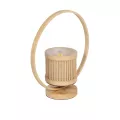 GLOBOSTAR® TULUMKO  Boho Επιτραπέζιο Φωτιστικό Πορτατίφ με Ντουί 1 x E27 AC 220-240V IP20 - Μπεζ - Μ30 x Π12 x Υ32cm
