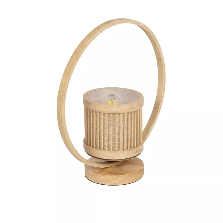 GLOBOSTAR® TULUMKO  Boho Επιτραπέζιο Φωτιστικό Πορτατίφ με Ντουί 1 x E27 AC 220-240V IP20 - Μπεζ - Μ30 x Π12 x Υ32cm