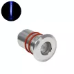 GLOBOSTAR® UNDERWATERDANI  Υποβρύχιο Χωνευτό Σποτ για Σιντριβάνια/Πισίνες LED 1W 80lm 5° DC 24V Αδιάβροχο IP68 Μπλε Dimmable - Bridgelux SMD Chip - Ανοξείδωτο Ατσάλι SS304 - Μ3 x Π3 x Υ5cm / Q2.5cm