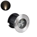 GLOBOSTAR® UNDERWATERHUNI  Υποβρύχιο Χωνευτό Σποτ για Σιντριβάνια/Πισίνες LED 3W 270lm 30° DC 24V Αδιάβροχο IP68 Θερμό Λευκό 2700K Dimmable - Bridgelux SMD Chip - Ανοξείδωτο Ατσάλι SS304 - Μ10 x Π10 x Υ7.5cm / Q9.5cm