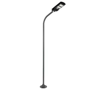 GLOBOSTAR® URBANO-280  Μεταλλικός Γαλβανισμένος Στύλος Φωτισμού για Φωτοβολταϊκό Φωτιστικό Δρόμου Εξωτερικού Χώρου - RAL 7016 Γκρι Ανθρακί - Μ84 x Π25 x Υ280cm
