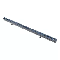 GLOBOSTAR® WASHERMARGO  Μπάρα Φωτισμού Wall Washer LED 24W 2760lm 30° DC 24V Αδιάβροχο IP65 Φυσικό Λευκό 4500K Dimmable - Bridgelux SMD Chip - Γκρι Ανθρακί Ματ - Μ100 x Π4 x Υ5cm