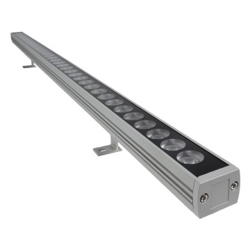 GLOBOSTAR® WASHERPANDA  Μπάρα Φωτισμού Wall Washer LED 36W 4140lm 15° DC 24V Αδιάβροχο IP67 Φυσικό Λευκό 4500K Dimmable - Bridgelux SMD Chip - Γκρι Ανθρακί - Μ100 x Π4 x Υ3cm