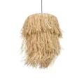 GLOBOSTAR® WEG  Boho Κρεμαστό Φωτιστικό Οροφής με Ντουί 1 x E27 AC 220-240V IP20 - Μπεζ - M45 x Π45 x Υ53cm