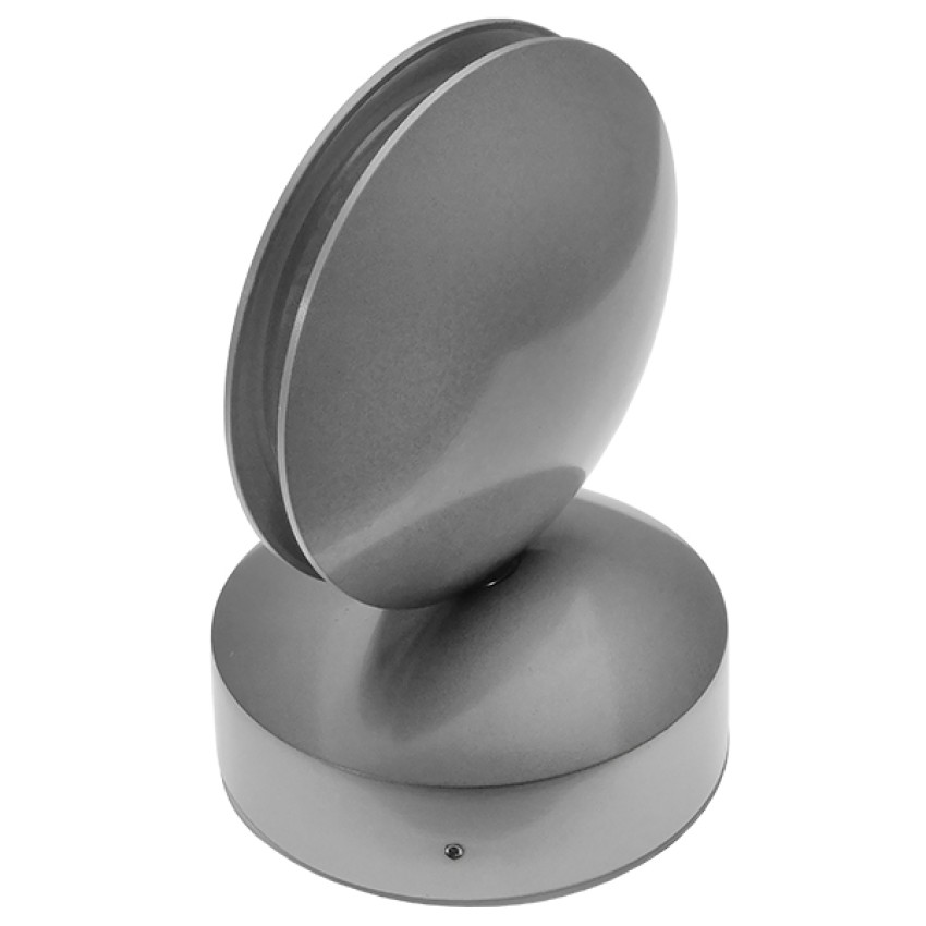 GLOBOSTAR® ZERODA  Μοντέρνο Φωτιστικό Τοίχου - Απλίκα LED 9W 1440lm 1° AC 220-240V IP44 Ψυχρό Λευκό 6000K - CREE XPE Chip & TÜV SÜD Driver - Ασημί - Μ12 x Π11 x Υ17cm