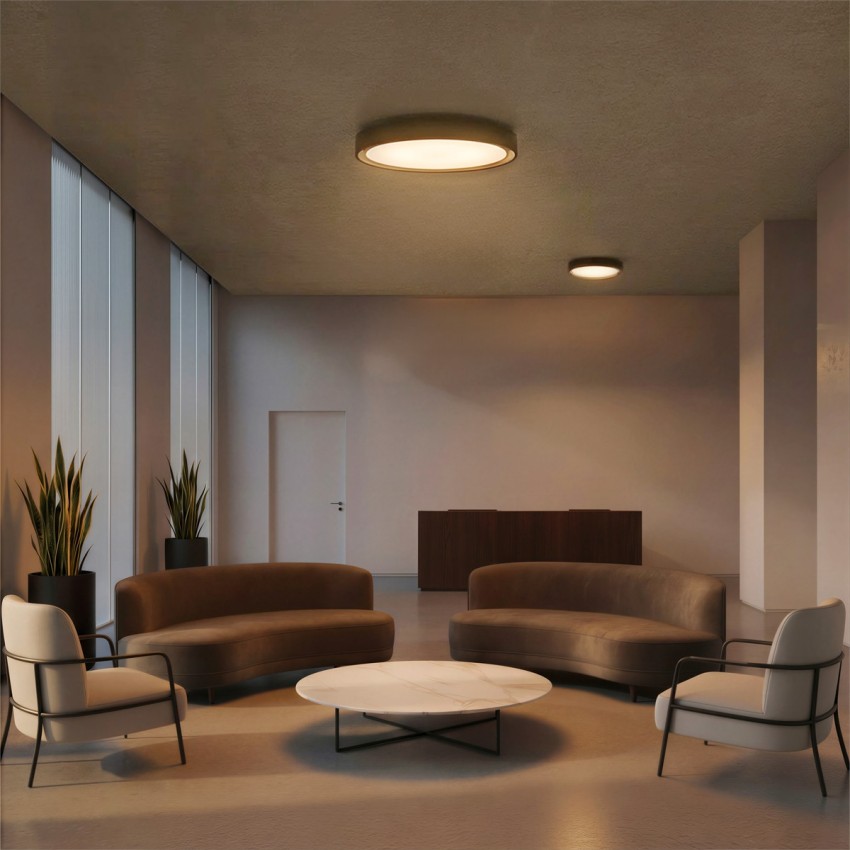 kelvo® BARCHETTA  Φωτιστικό Οροφής LED 72W 7200lm 120° AC 220-240V IP20 Ρυθμιζόμενο Λευκό CCT με Χειριστήριο από 2700K έως 6000K Dimmable - Lumileds SMD Chip - Μαύρο Ματ - Μ48 x Π48 x Υ8.2cm