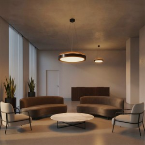 kelvo® BARCHETTA  Κρεμαστό Φωτιστικό Οροφής LED 72W 7200lm 120° AC 220-240V IP20 Ρυθμιζόμενο Λευκό CCT με Χειριστήριο από 2700K έως 6000K Dimmable - Lumileds SMD Chip - Μαύρο Ματ - Μ48 x Π48 x Υ8.2cm