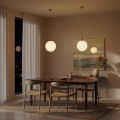kelvo® BELLISSIMO  Κρεμαστό Φωτιστικό Οροφής για Λάμπα με Ντουί E27 AC 220-240V IP20 - Χρυσό Βούρτσας Πλατίνα & Λευκό - Μ30 x Π30 x Υ52cm