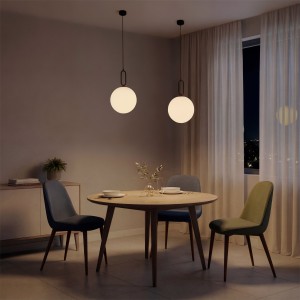 kelvo® BELLISSIMO  Κρεμαστό Φωτιστικό Οροφής για Λάμπα με Ντουί E27 AC 220-240V IP20 - Μαύρο Ματ & Λευκό - Μ30 x Π30 x Υ52cm