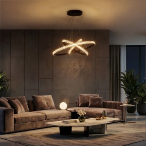 kelvo® DIAMOND  Κρεμαστό Φωτιστικό Οροφής LED 100W 10000lm 180° AC 220-240V IP20 Ρυθμιζόμενο Λευκό CCT με Χειριστήριο από 2700K έως 6000K Dimmable - Lumileds SMD Chip - Μαύρο Ματ - Μ60 x Π60 x Υ60cm