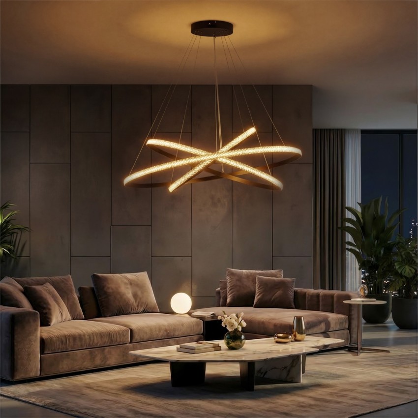 kelvo® DIAMOND  Κρεμαστό Φωτιστικό Οροφής LED 150W 15000lm 180° AC 220-240V IP20 Ρυθμιζόμενο Λευκό CCT με Χειριστήριο από 2700K έως 6000K Dimmable - Lumileds SMD Chip - Μαύρο Ματ - Μ100 x Π100 x Υ100cm