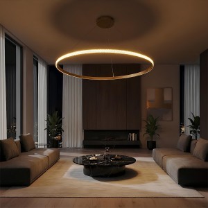 kelvo® DIAMOND  Κρεμαστό Φωτιστικό Οροφής LED 75W 7500lm 180° AC 220-240V IP20 Ρυθμιζόμενο Λευκό CCT με Χειριστήριο από 2700K έως 6000K Dimmable - Lumileds SMD Chip - Χρυσό Πλατίνα - Μ100 x Π100 x Υ3cm