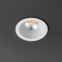 kelvo® DOT  Χωνευτό Φωτιστικό Downlight Σποτ LED 5W 625lm 38° AC 220-240V IP20 Θερμό Λευκό 2700K - Bridgelux COB Chip & TÜV SÜD Driver - Λευκό Ματ - Μ4 x Π4 x Υ5.9cm / Q3.5cm