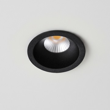 kelvo® DOT  Χωνευτό Φωτιστικό Downlight Σποτ LED 5W 625lm 38° AC 220-240V IP20 Θερμό Λευκό 2700K - Bridgelux COB Chip & TÜV SÜD Driver - Μαύρο Ματ - Μ4 x Π4 x Υ5.9cm / Q3.5cm